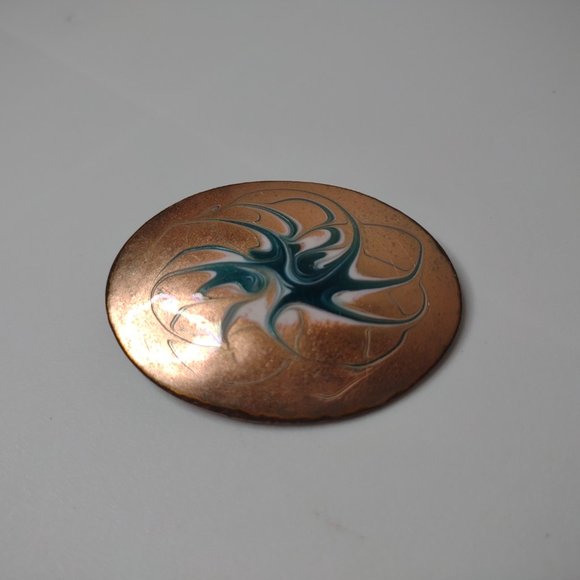 Very Cool Decorative Vintage Oval Shaped Brooch - Picture 4 of 14